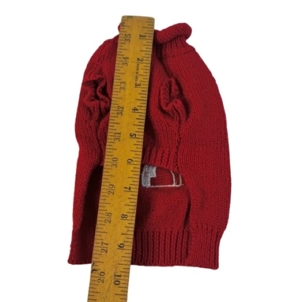 Reindeer Red Knit Dog Sweater